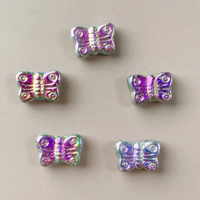 Czech Glass Pressed Beads Butterfly Vitrail Medium 8mm【5pcs】