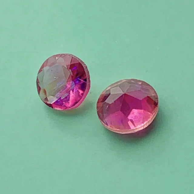 Dragons Breath (mexican opal) Pointed Back Round Pink 8mm(39-40ss)