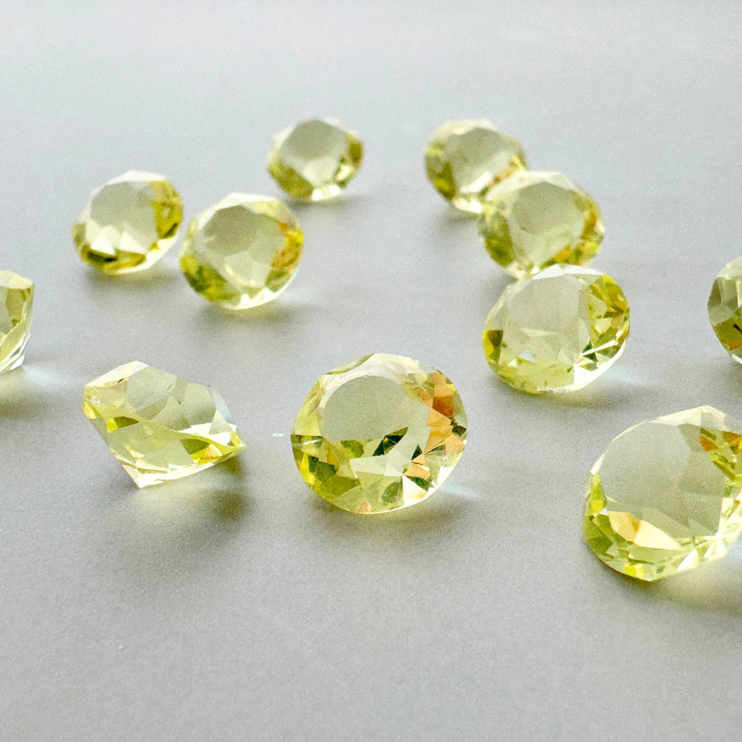 Czech Vaseline Glass Stone 8.5mm
