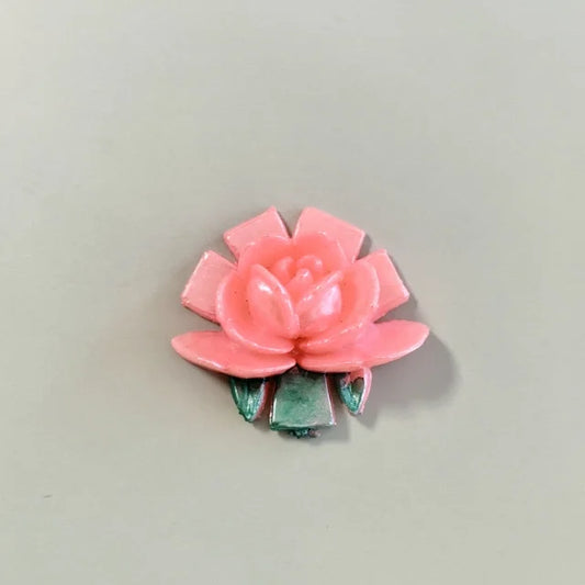Japan Vintage Celluloid Rose Pearly Pink 18mm