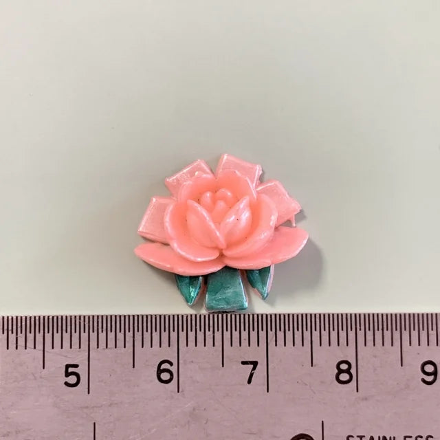 Japan Vintage Celluloid Rose Pearly Pink 18mm