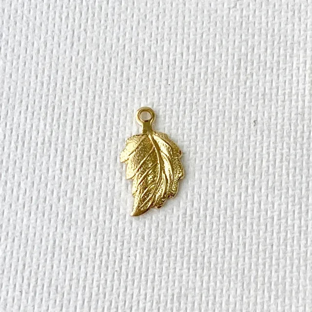 ブラスチャーム・Curved Fall Leaf