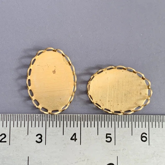 Raw Brass Lace Setting Oval 18×13mm