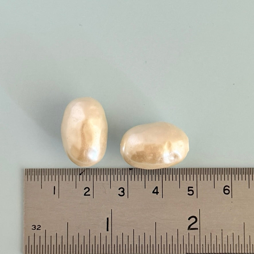 【Made in Japan】Vintage Glass Baroque Pearl Bead