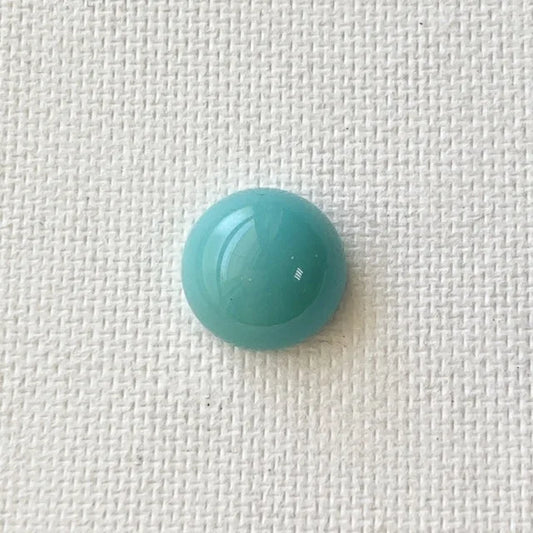 Vintage Glass Round Cabochon Turquoise 13mm