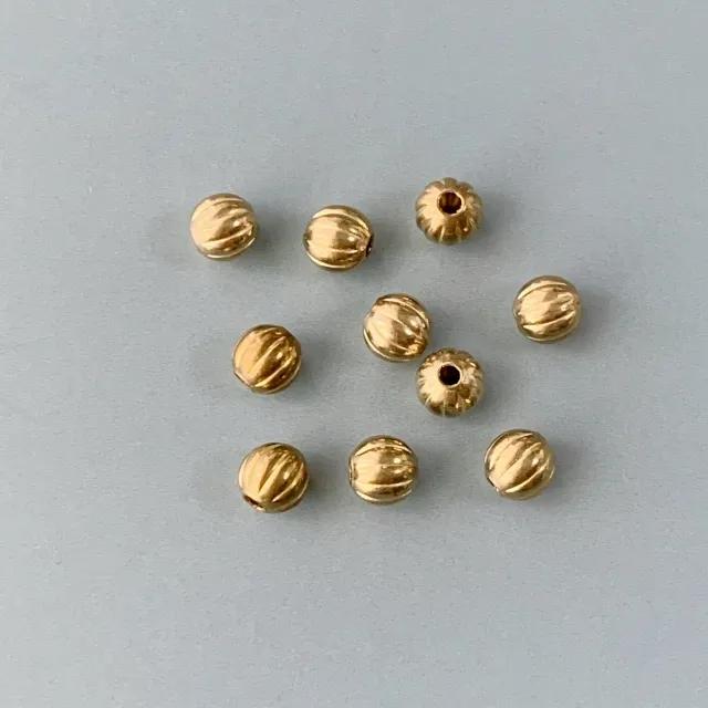 Raw Brass Beads 【10 pcs / 3 sizes】