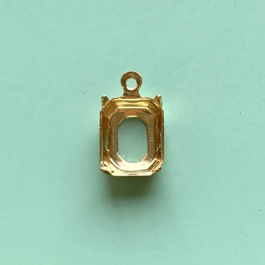Gold Plated Setting Octagon 10×8mm