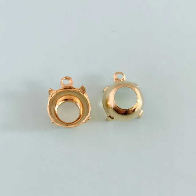 Gold Plated Setting Round 40ss【2pcs】