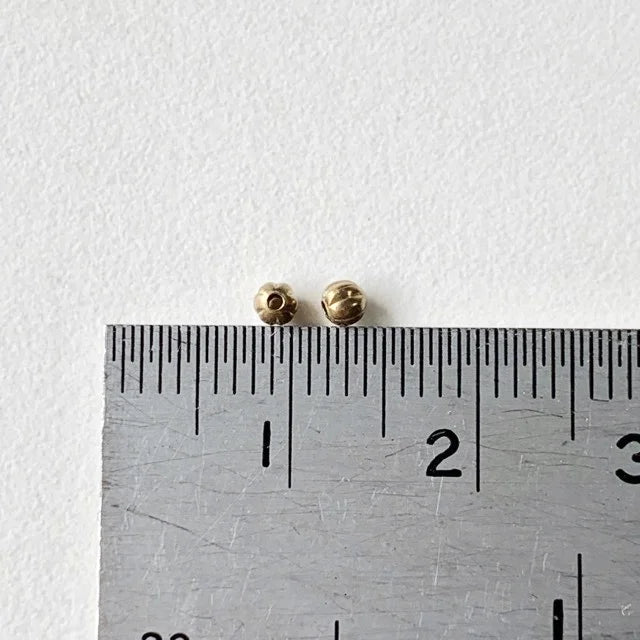 Raw Brass Beads 【10 pcs / 3 sizes】