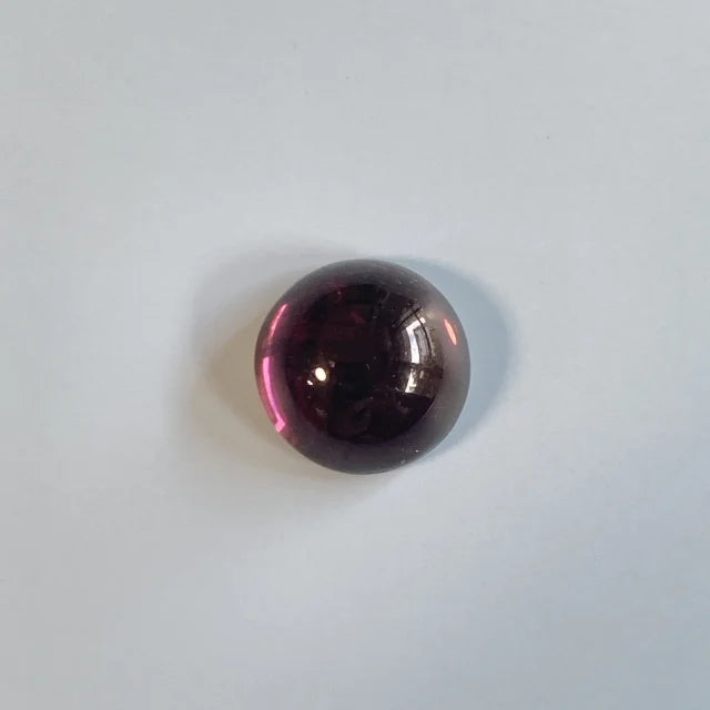 Czech Vintage Glass Cabochon Round Amethyst 13mm