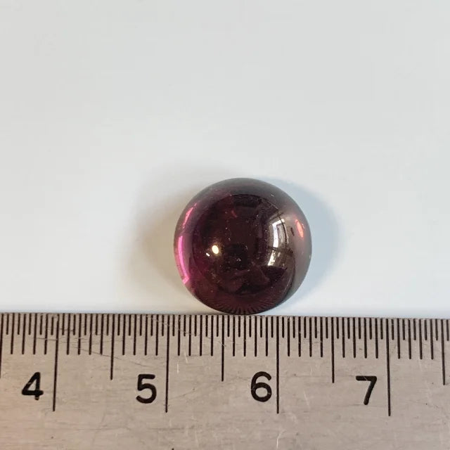 Czech Vintage Glass Cabochon Round Amethyst 13mm