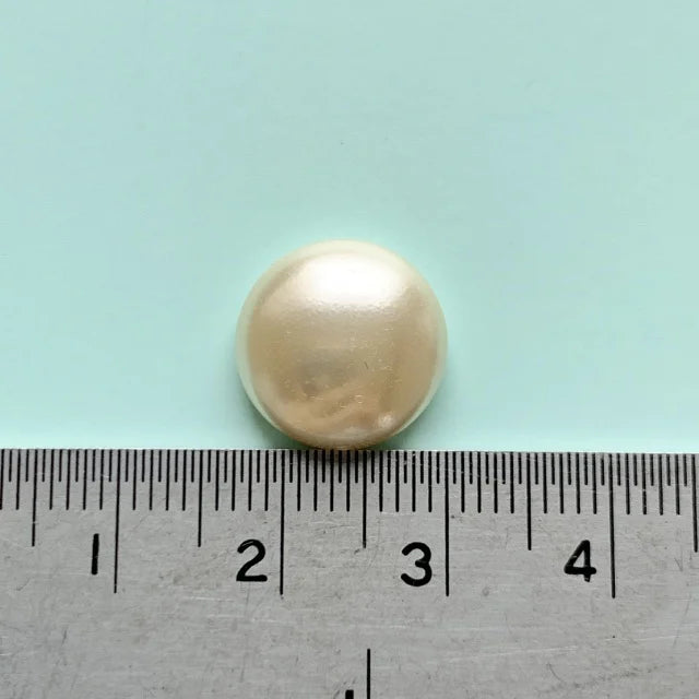 Czech Glass Pearl Round Creme 13mm