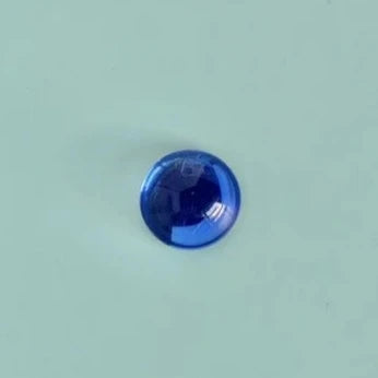 Czech Vintage Glass Cabochon Round Sapphire 13mm