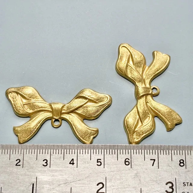 Brass Stamping Ribbon with 1 loop 22×42mm