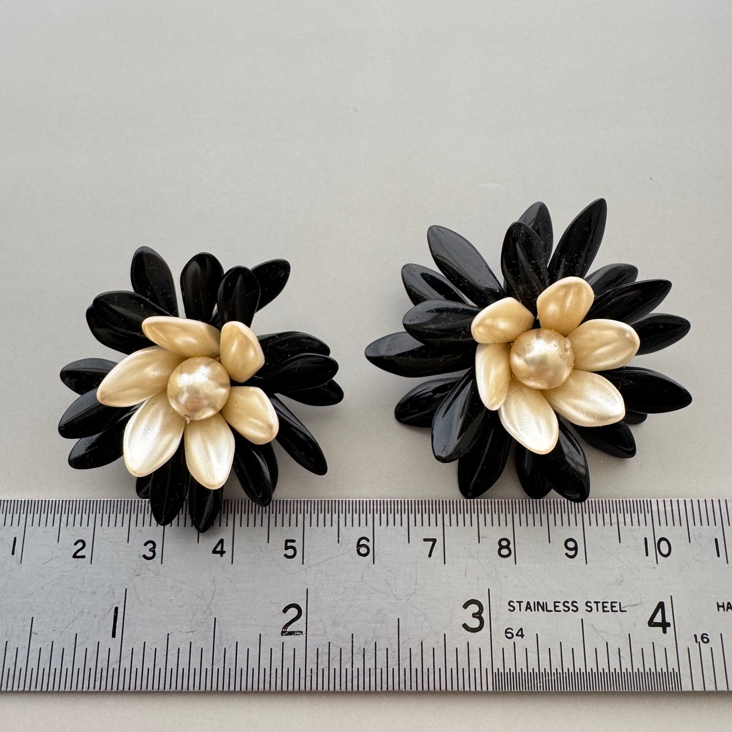 Czech Vintage Beads Flower Earrings
