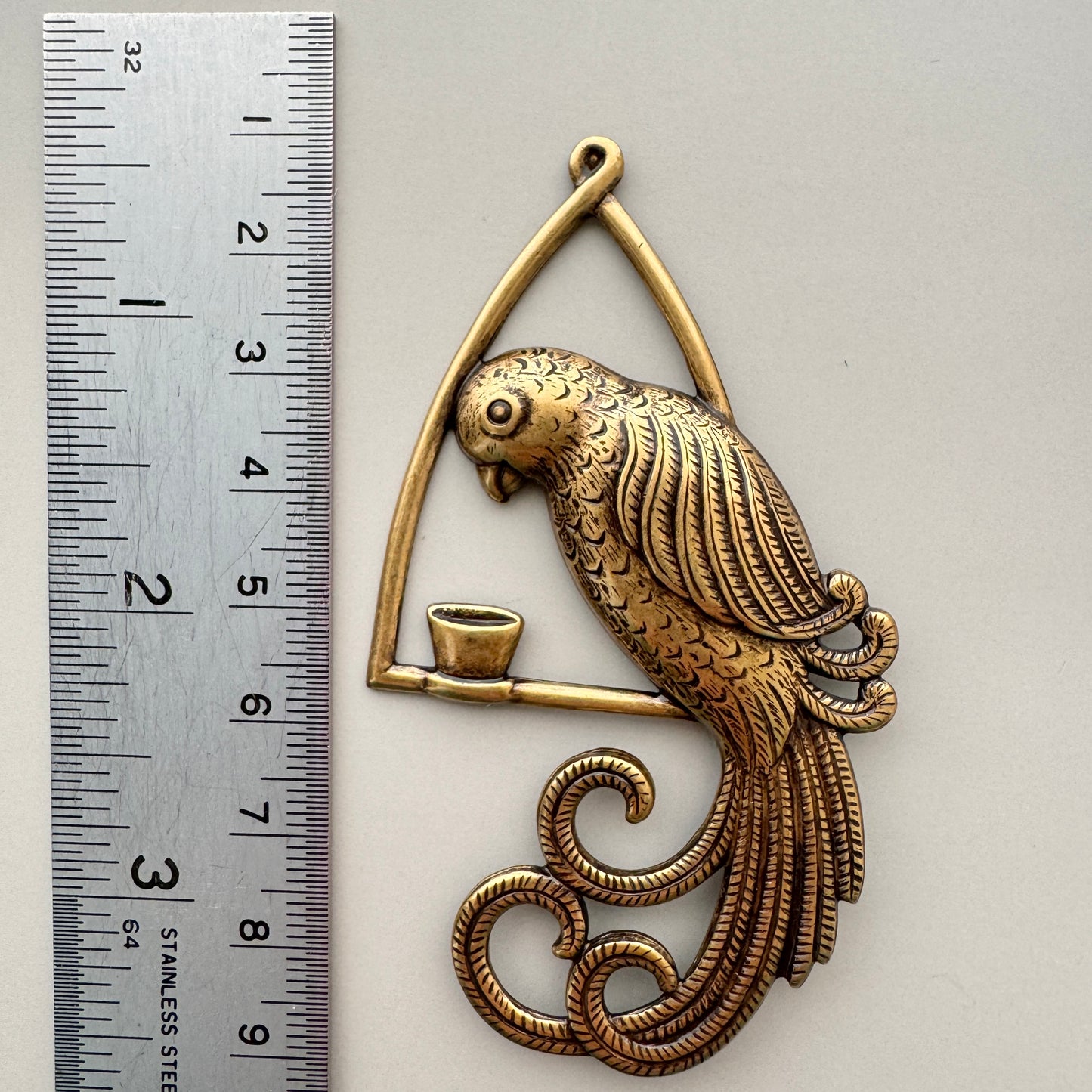 USA Vintage Metal Brooch Bird