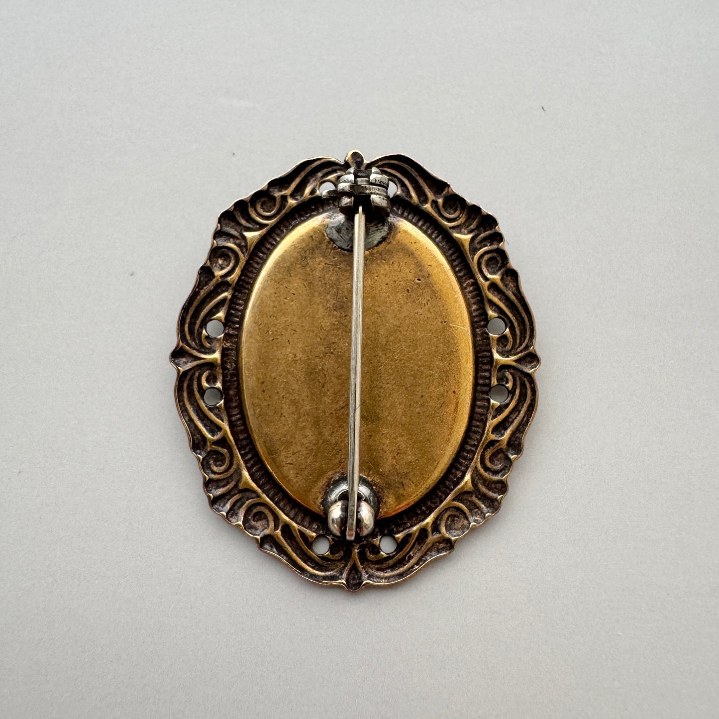 USA Vintage Metal Brooch Rose