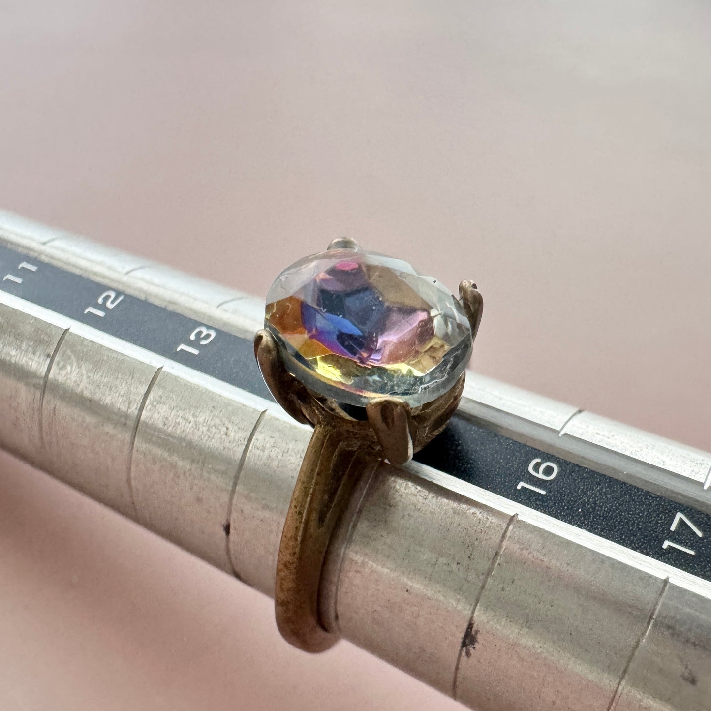 Vintage Glass Stone Ring