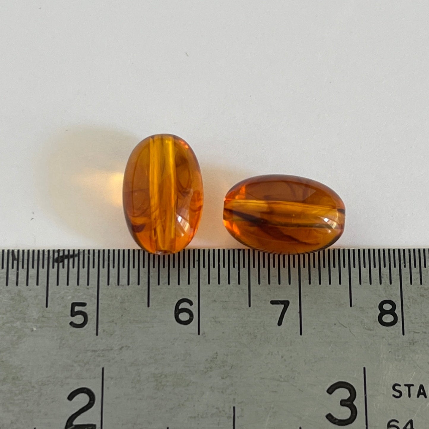 【Made in Japan】Vintage Collection ◆ Plastic Beads・Tortoiseshell・Oval 12x8mm【4pcs】