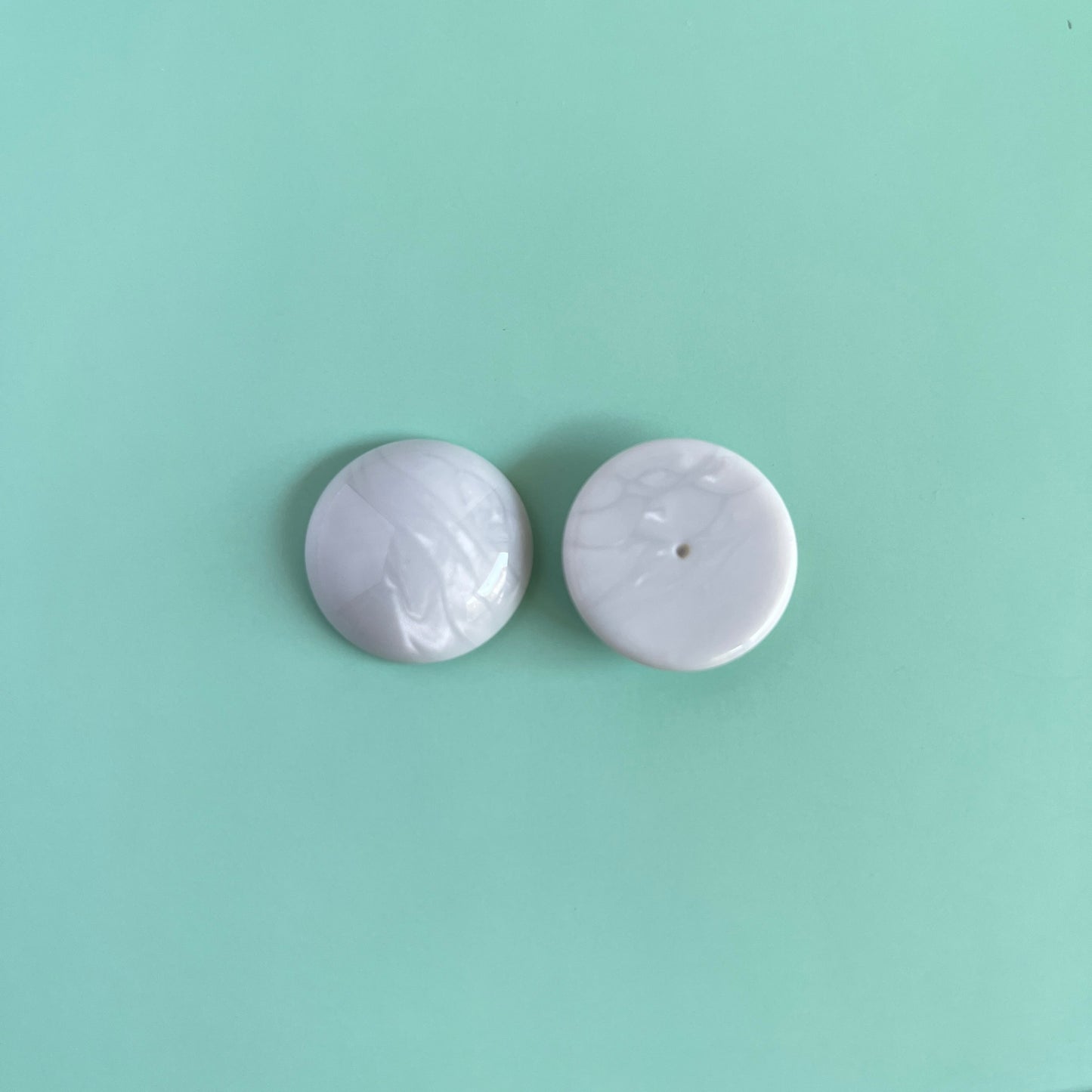 【Made in Japan】デッドストック ◆ 日本製 プラスチックカボション・マーブル・ラウンド 約21mm【全4色】