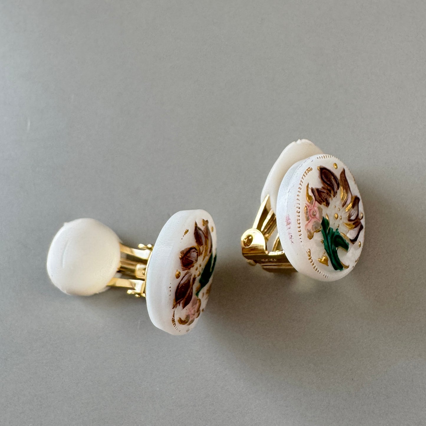 Czech Glass Cabochon Earrings