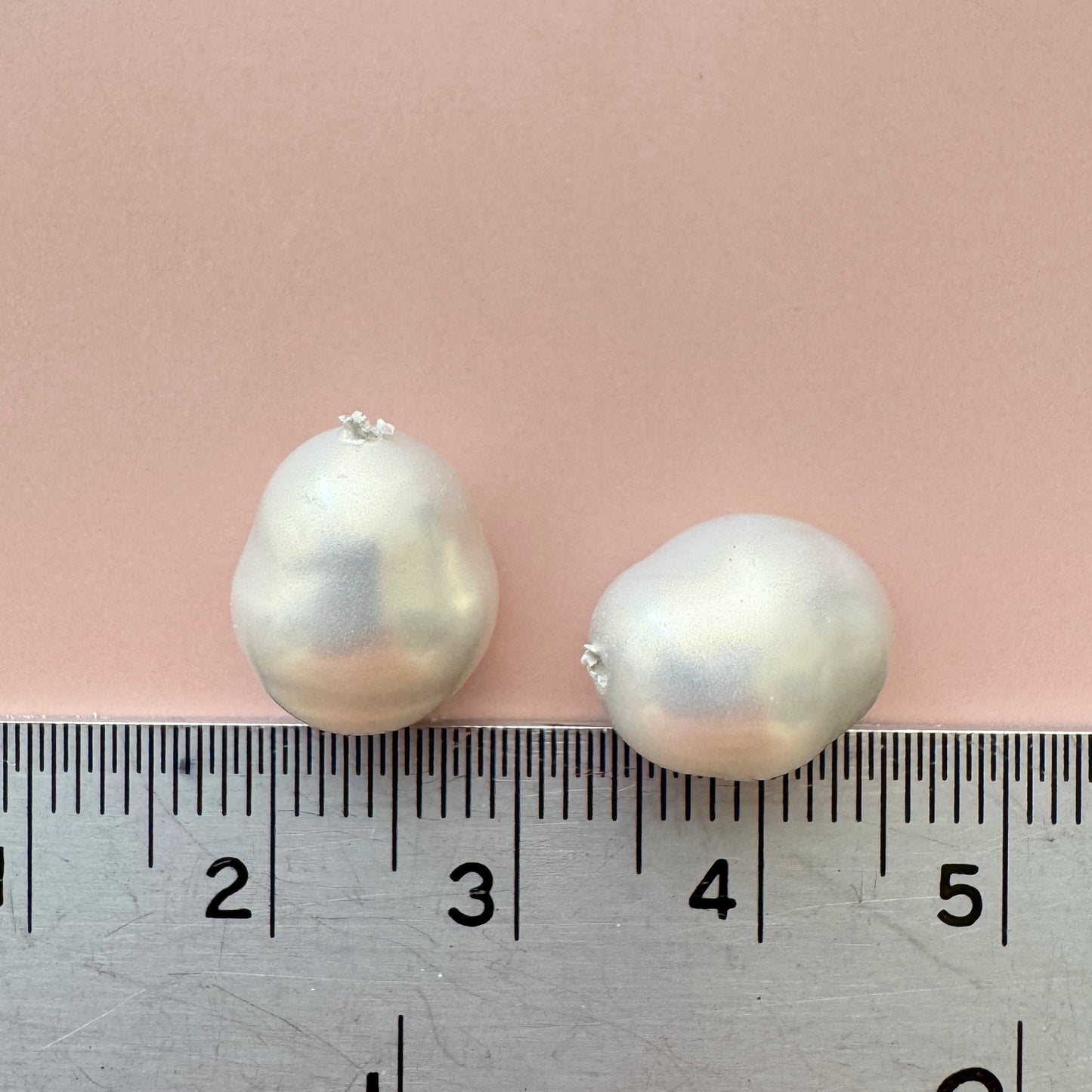 Japan Vintage Glass Baroque Pearl Light Gray 12x10mm【2pcs】