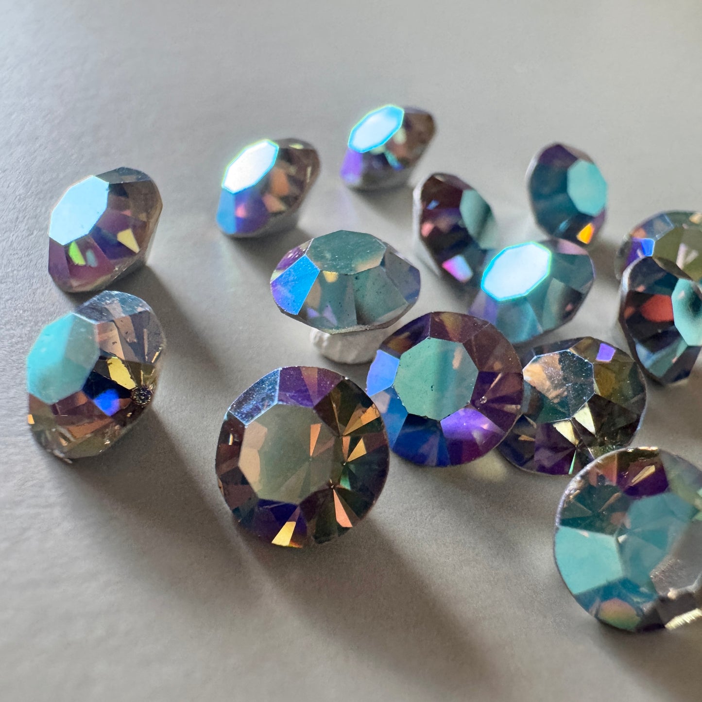 Vintage Swarovski Round Pointed Back Starlight AB 23-24ss【10 pcs】