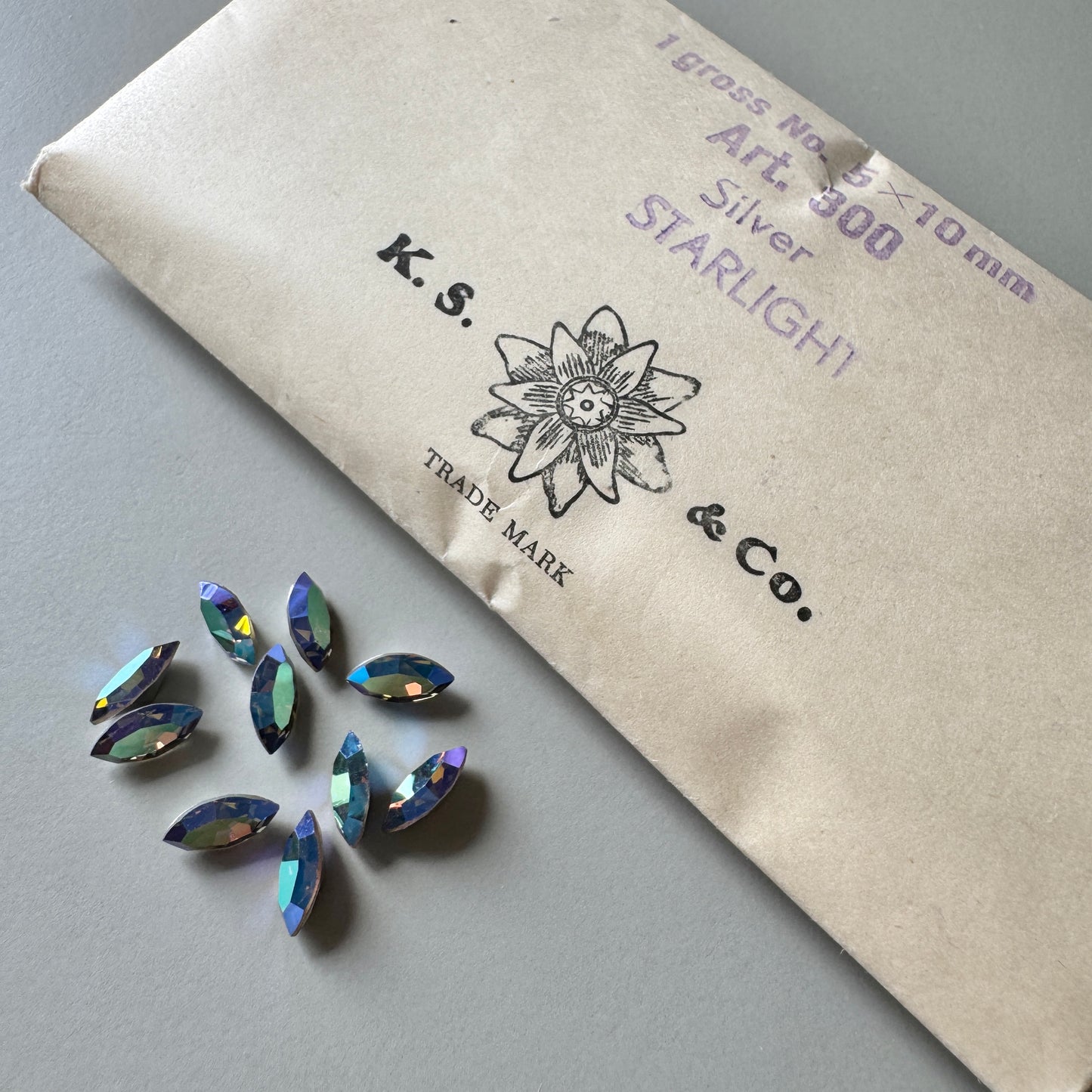 Vintage Swarovski ART #4200 Navette 10x5mm AB Starlight【2 pcs】