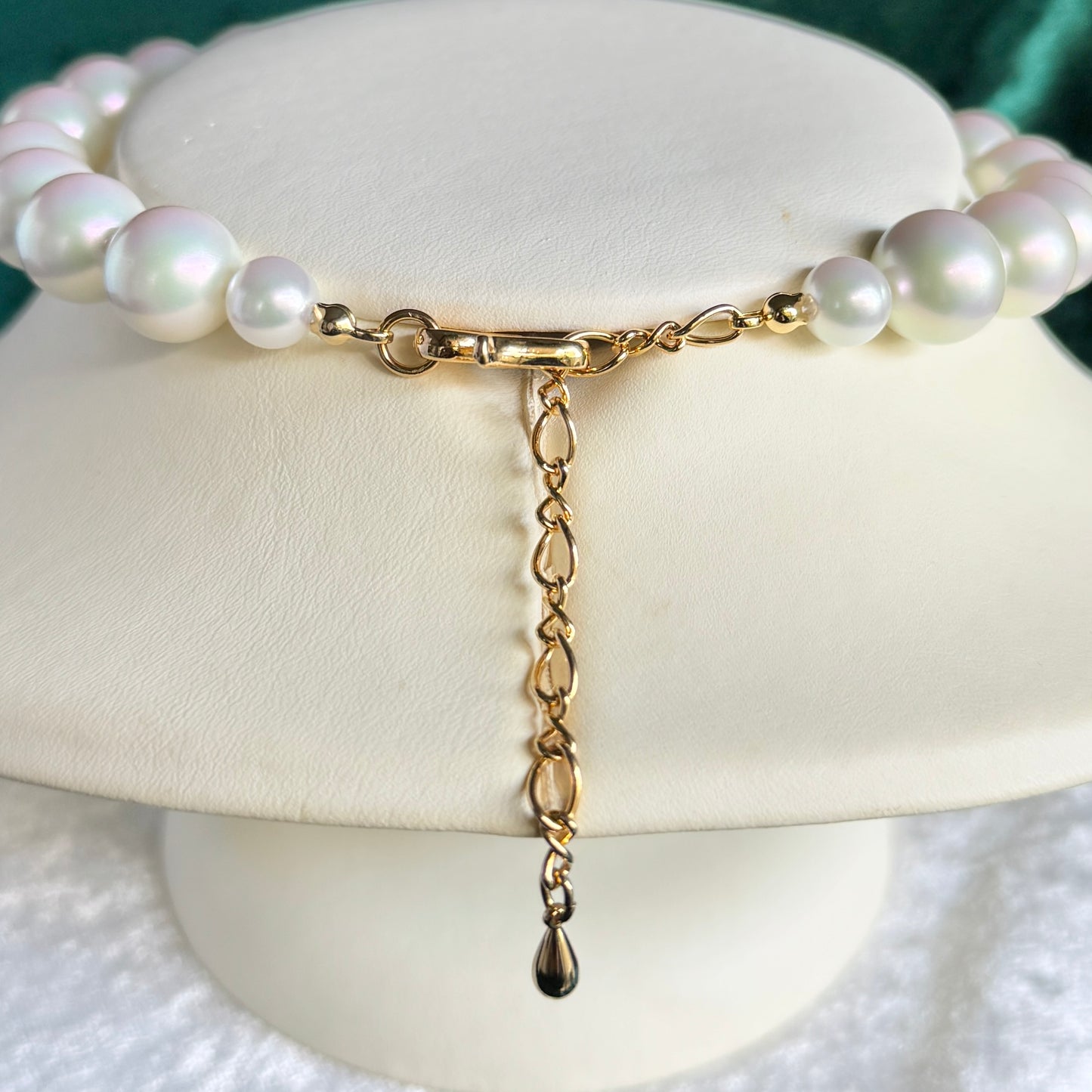 【Made in Japan】Glass Pearl Chunky Choker Necklace SP09