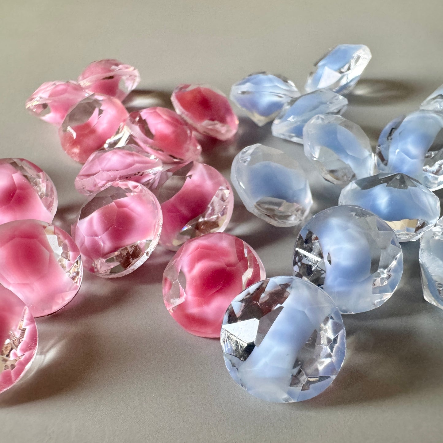 W.Germany Vintage Glass Stone Rose Givre 48ss【2 pcs】