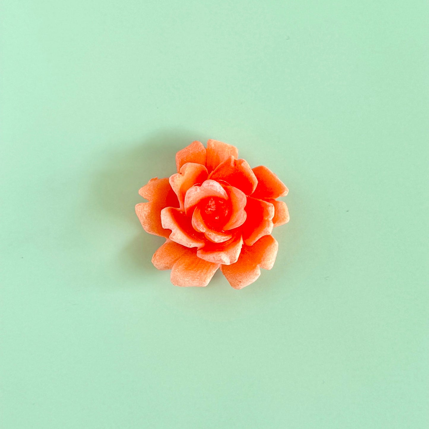 W.Germany Vintage Plastic Flower Rose 28mm【Orange / Blue 】