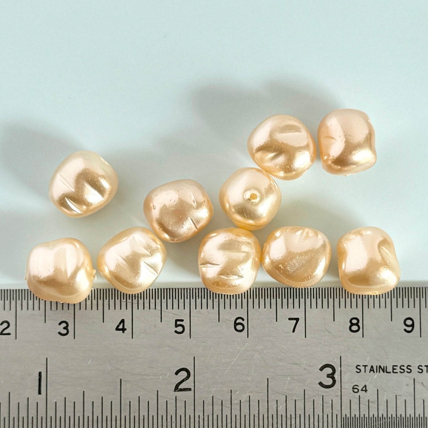 Czech Glass Baroque Pearl Creme 12×11mm 【10pcs】