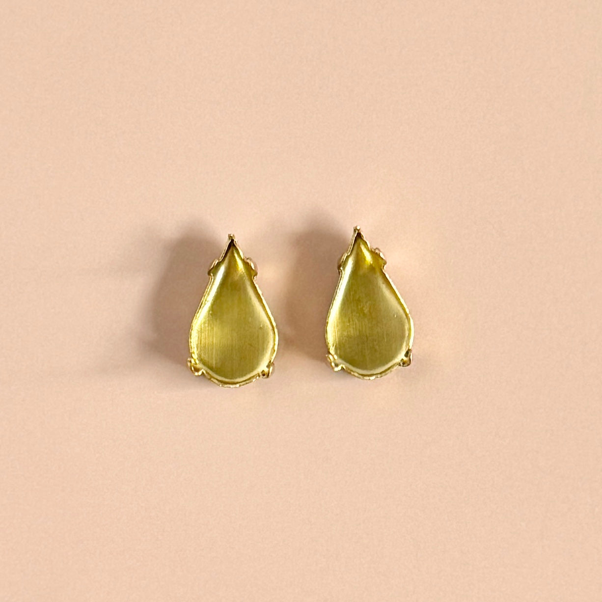 Raw Brass Setting Pear 13×7.8mm【2pcs】