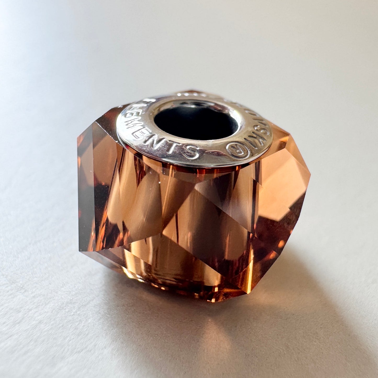 Swarovski ART #5928 BeCharmed Helix Bead Smoky Quartz 14mm【1 pc】