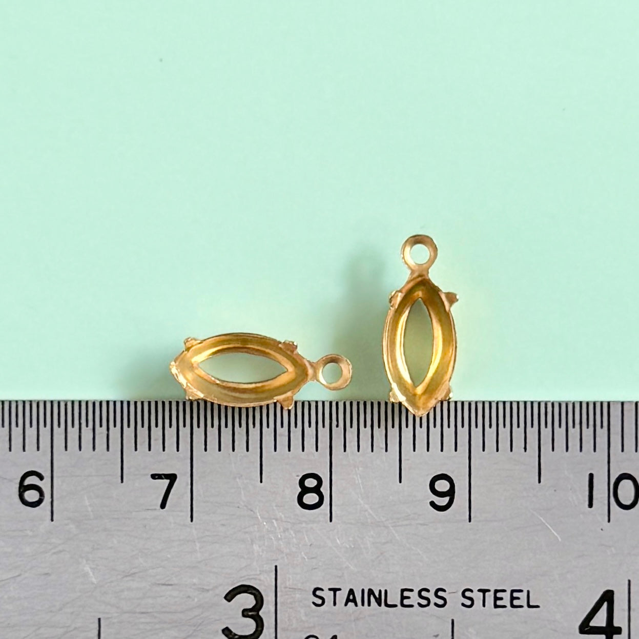 Raw Brass Setting Navette 10x5mm【2pcs】