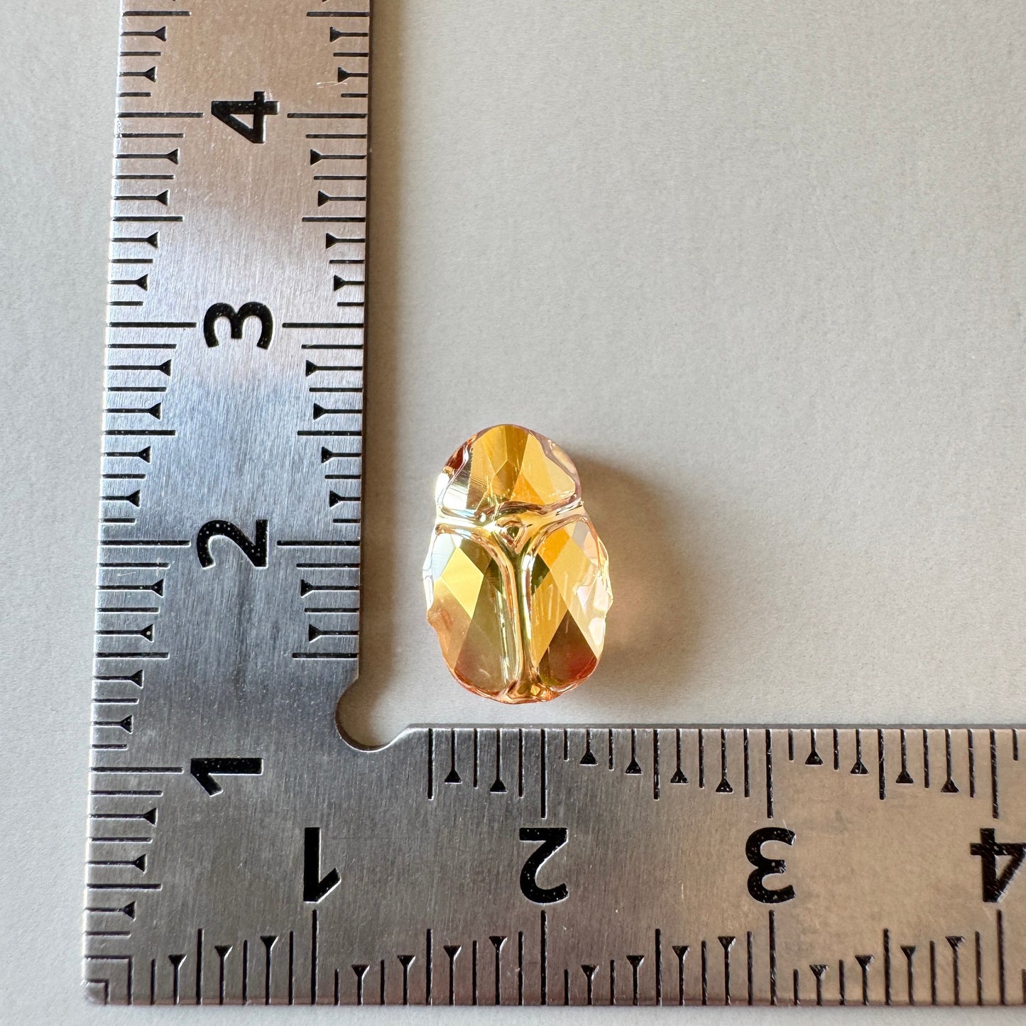 Swarovski ART #5728 Scarab Bead Crystal Metallic Sunshine 12mm【1 pc】