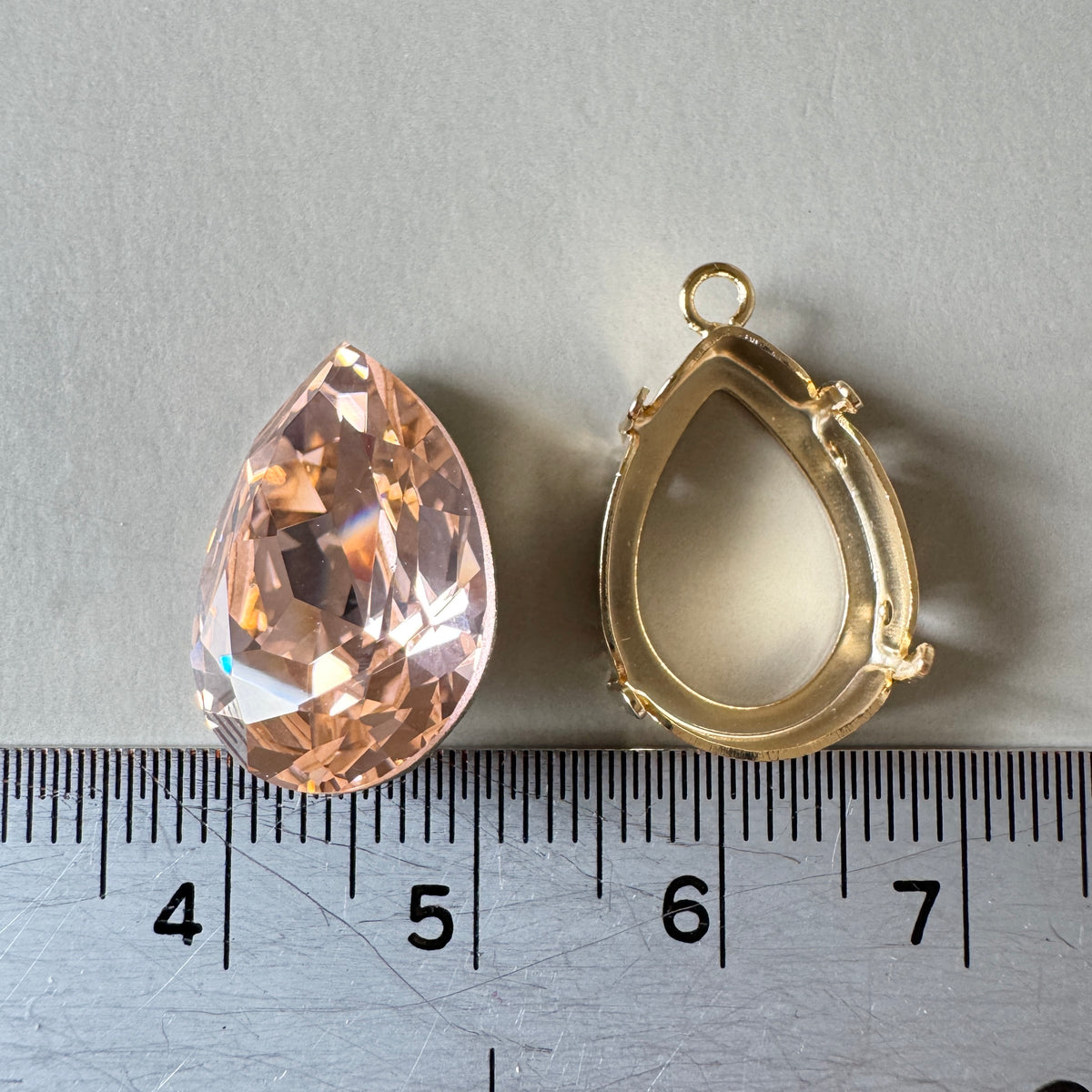 Special Set【Swarovski #4320 Vintage Rose 18×13mm & Gold Setting】26MX_325