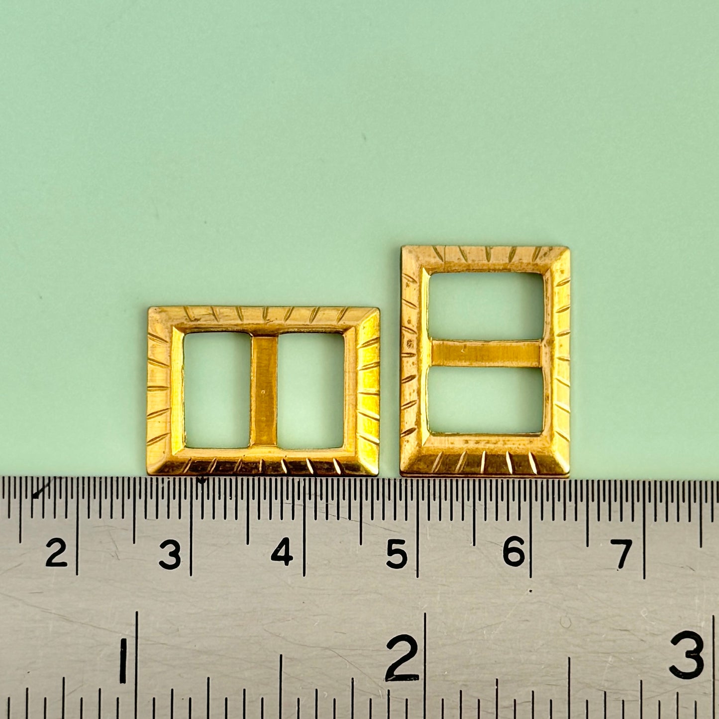 Brass Stamping Buckle Rectangle 15×21mm