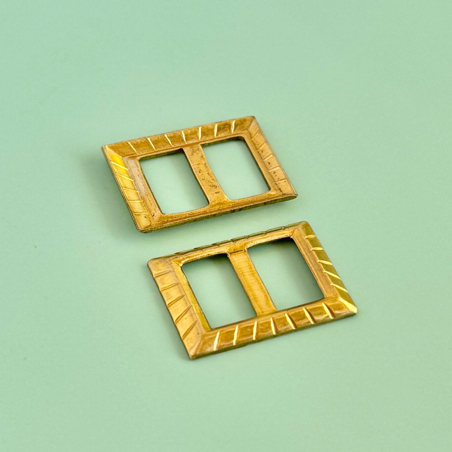 Brass Stamping Buckle Rectangle 15×21mm