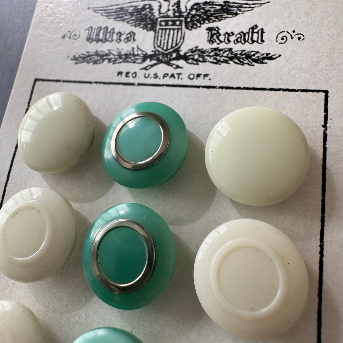 Czech Vintage Glass Button Sheet B