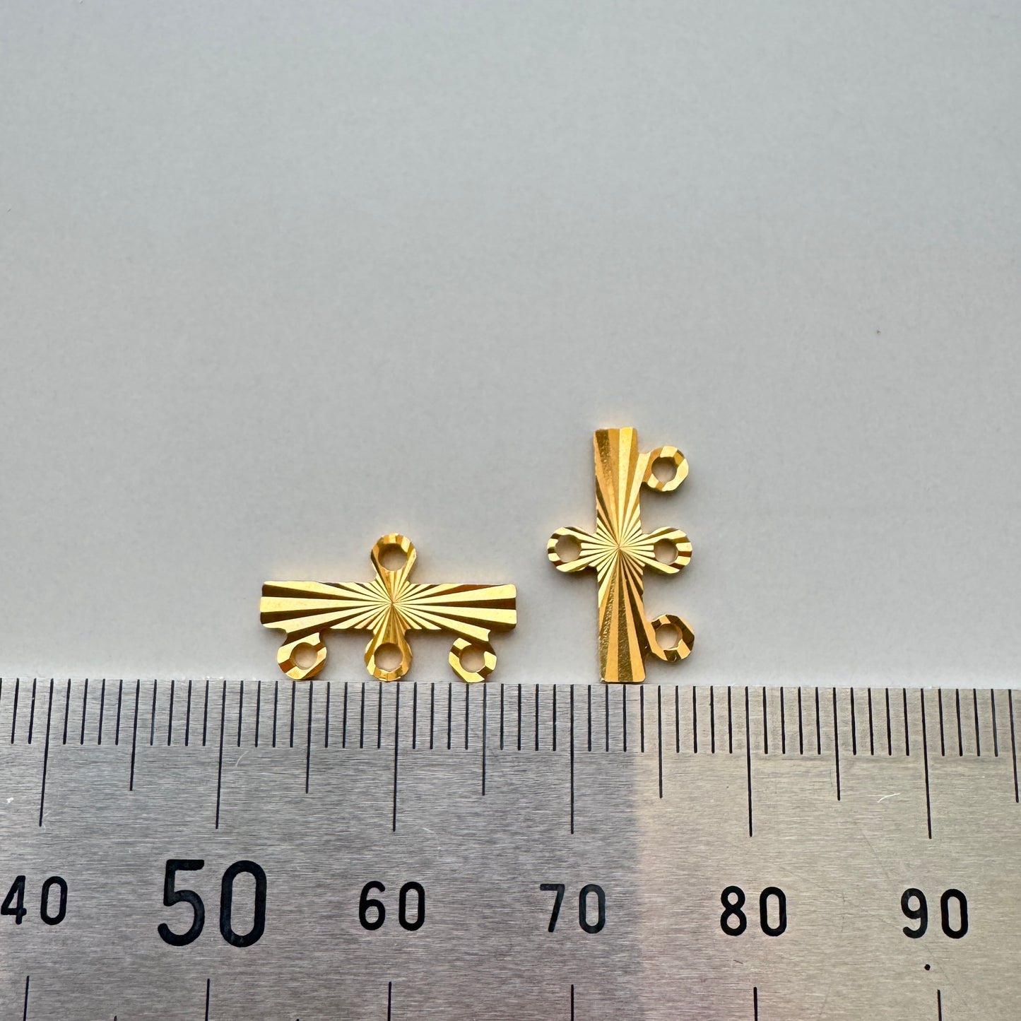 Taiwan Vintage Metal Connector 4 loops【2 pcs】
