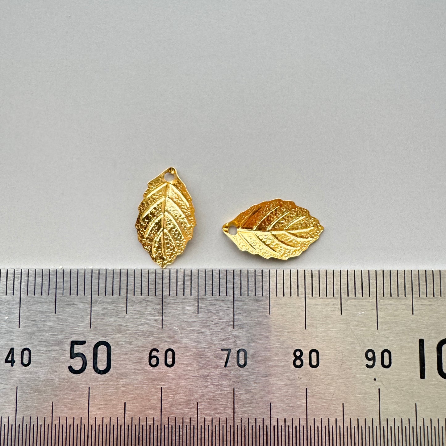 Deadstock Leaf Charm 19x9mm【2 pcs】