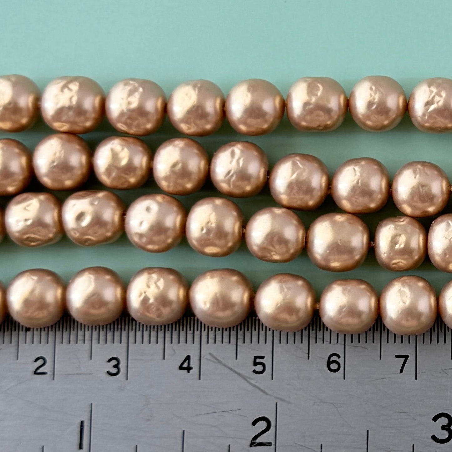 Japan Vintage Glass Baroque Beads 8mm 【5pcs】