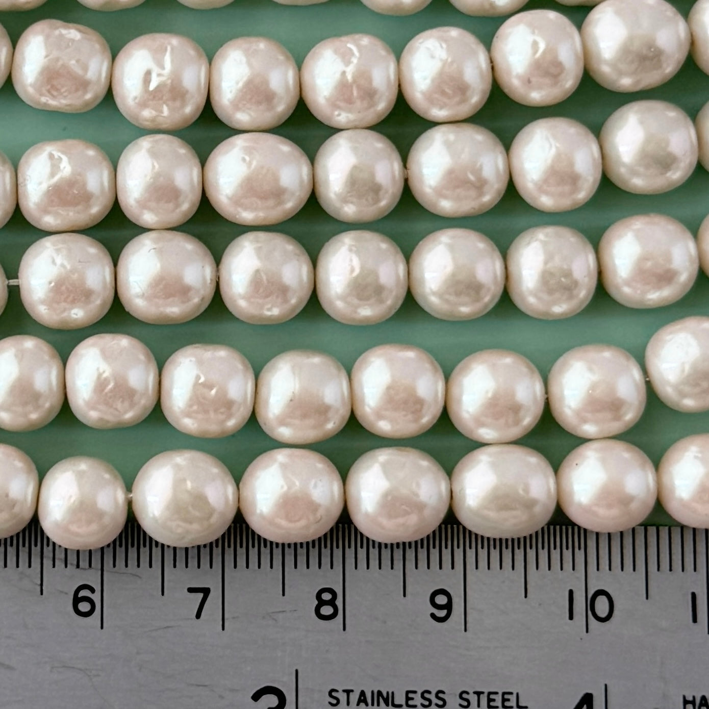 Japan Vintage Glass Baroque Beads 8mm 【5pcs】
