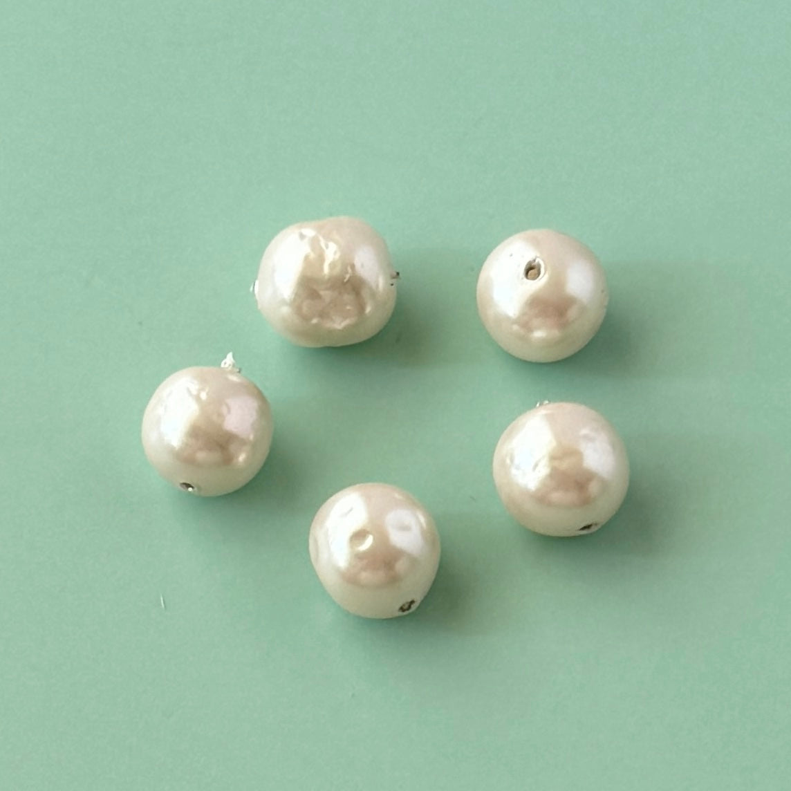 Japan Vintage Glass Baroque Beads 8mm 【5pcs】