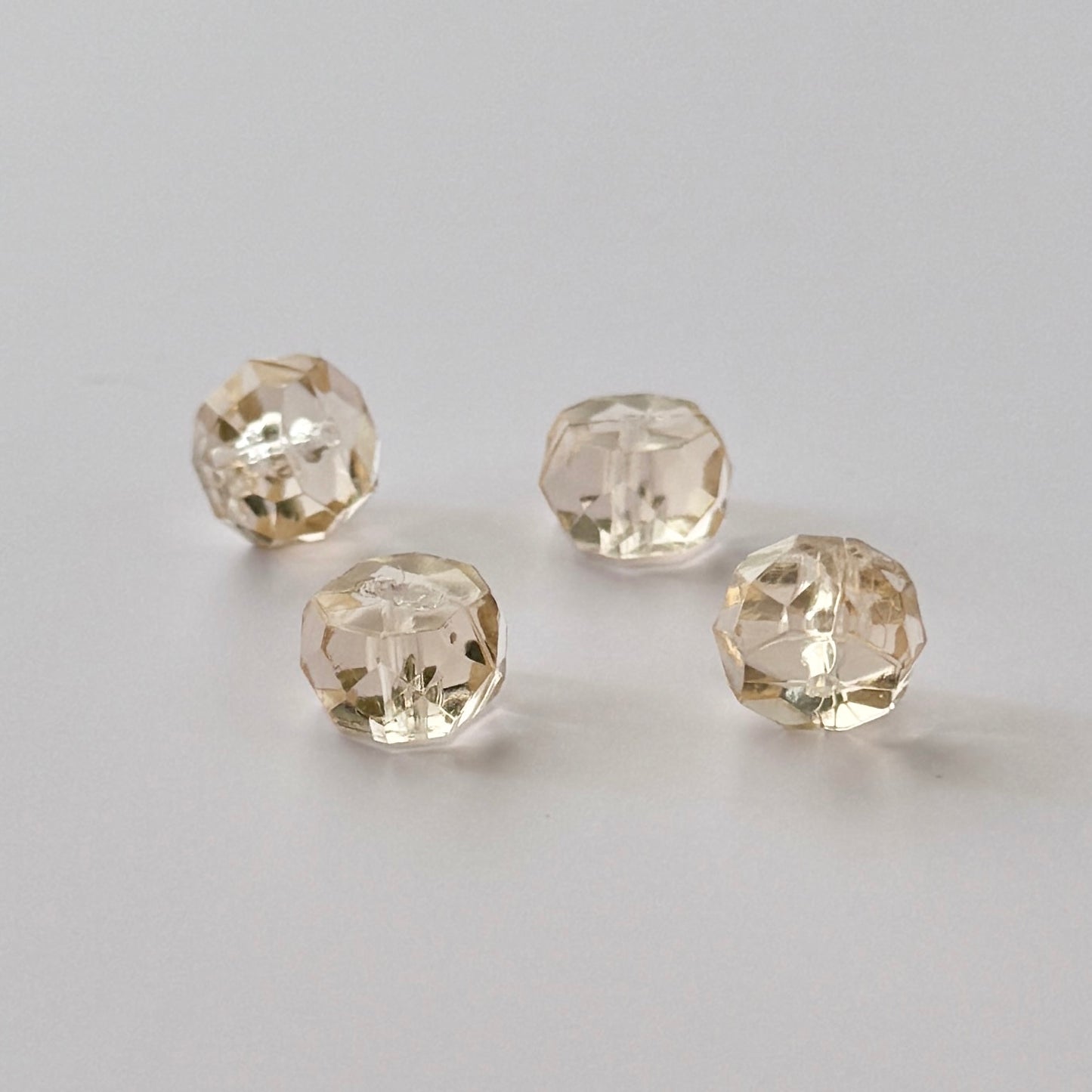 Japan Vintage Plastic Facet Rondelle Beads 6.5x10mm【4pcs】