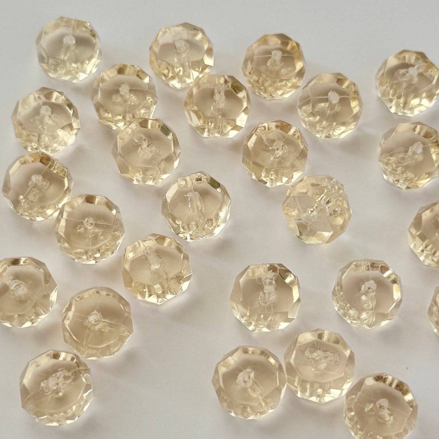 Japan Vintage Plastic Facet Rondelle Beads 6.5x10mm【4pcs】