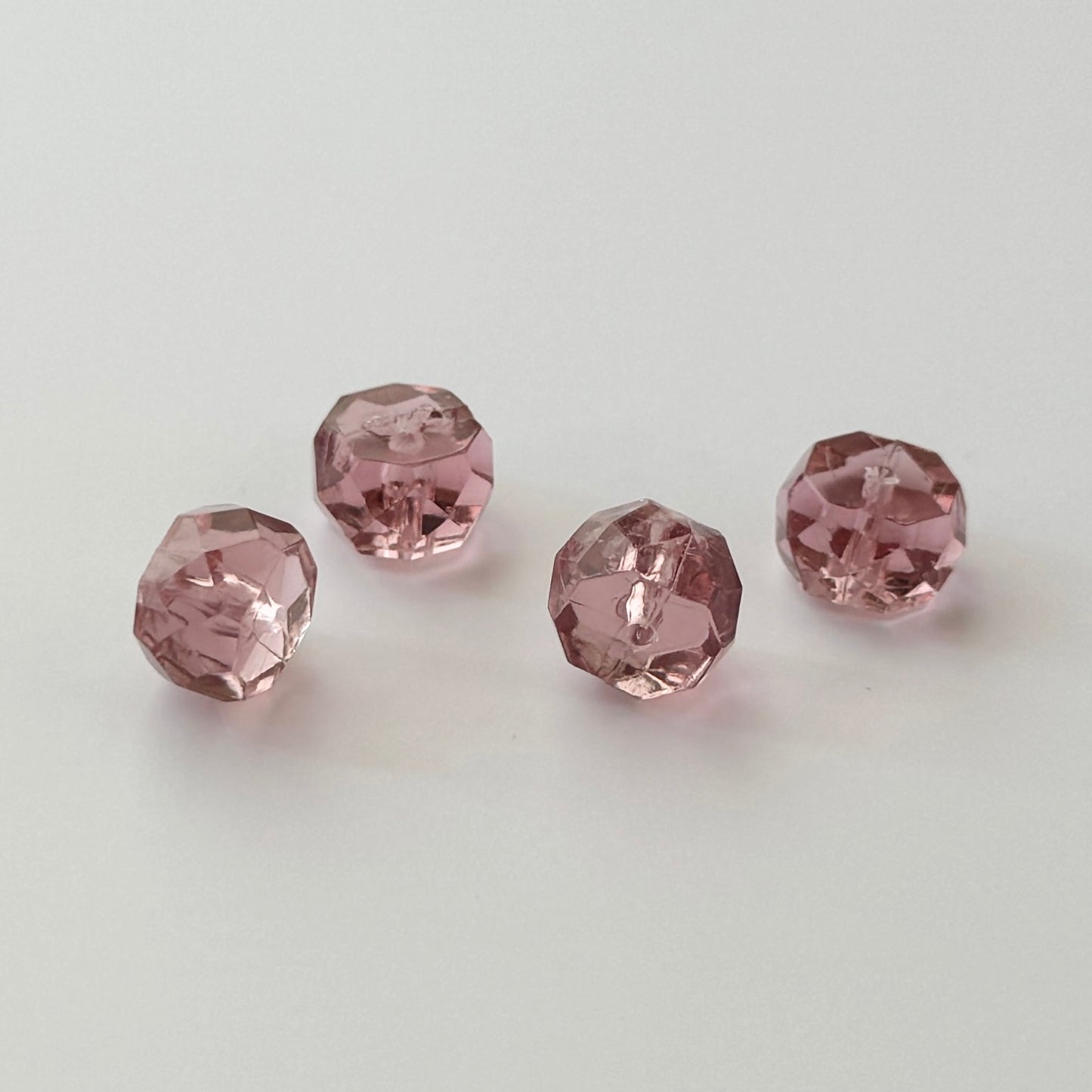 Japan Vintage Plastic Facet Rondelle Beads 6.5x10mm【4pcs】
