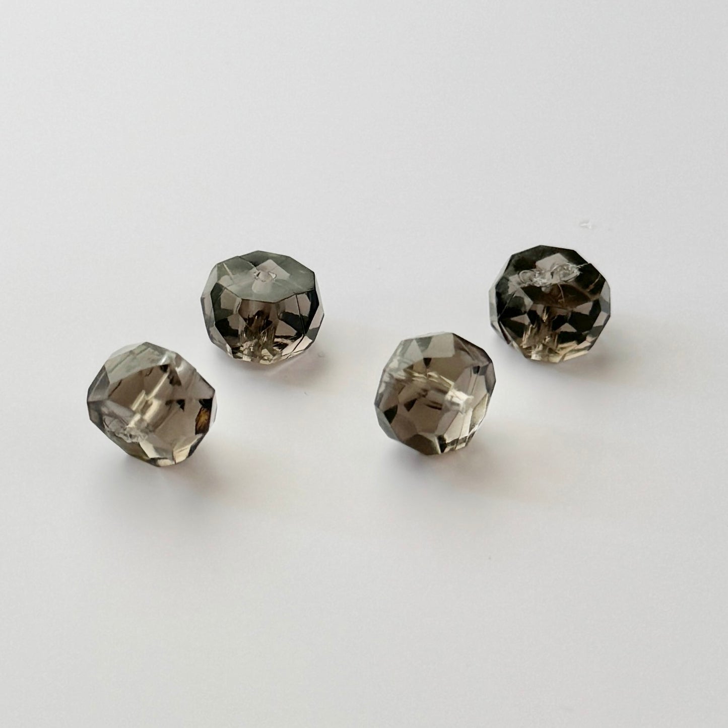 Japan Vintage Plastic Facet Rondelle Beads 6.5x10mm【4pcs】