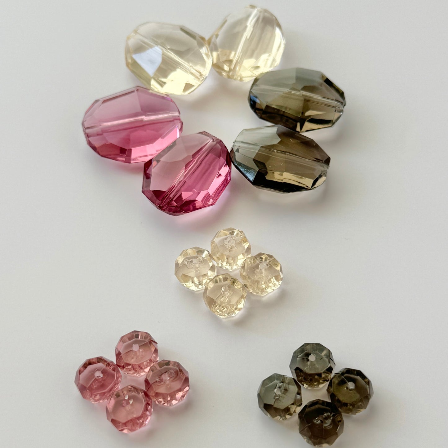 Japan Vintage Plastic Facet Rondelle Beads 6.5x10mm【4pcs】